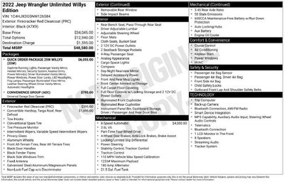 2022 Jeep Wrangler Unlimited Willys