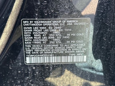 2022 Volkswagen Atlas 2.0T SEL