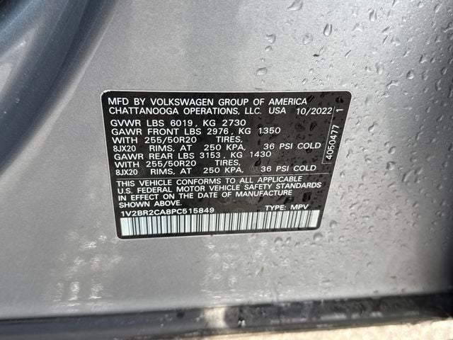 2023 Volkswagen Atlas 3.6L V6 SEL