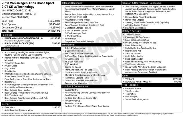 2023 Volkswagen Atlas Cross Sport 2.0T SE w/Technology