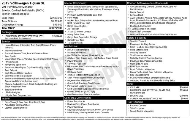 2019 Volkswagen Tiguan SE