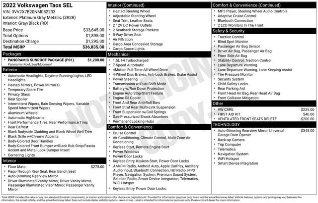 2022 Volkswagen Taos SEL