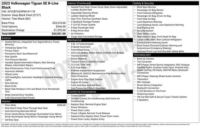 2023 Volkswagen Tiguan SE R-Line Black