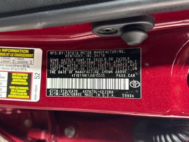 2018 Toyota Camry LE