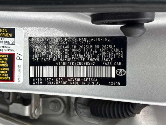 2012 Toyota Camry Base