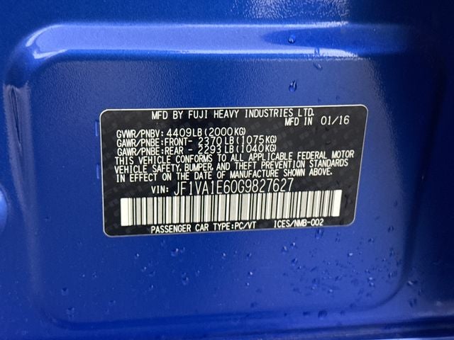 2016 Subaru WRX Premium