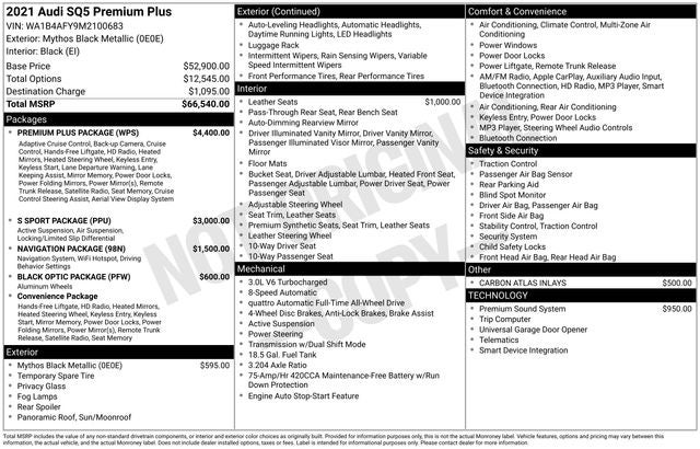 2021 Audi SQ5 Premium Plus