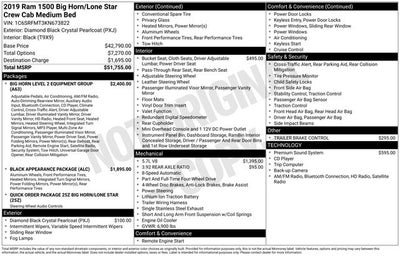 2019 RAM 1500 Big Horn/Lone Star