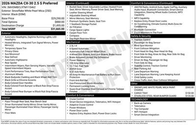 2026 Mazda Mazda CX-30 2.5 S Preferred AWD