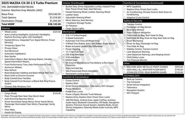 2025 Mazda Mazda CX-30 2.5 Turbo Premium Package