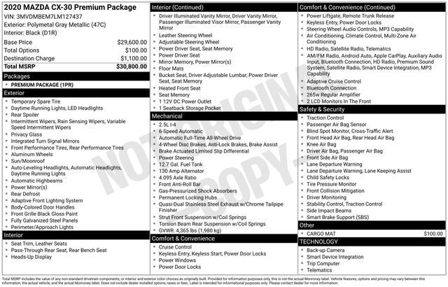 2020 Mazda Mazda CX-30 Premium