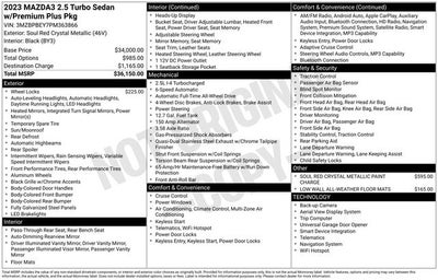 2023 Mazda Mazda3 2.5 Turbo Premium Plus Package