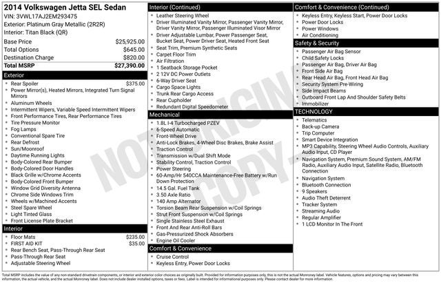 2014 Volkswagen Jetta 1.8T SEL