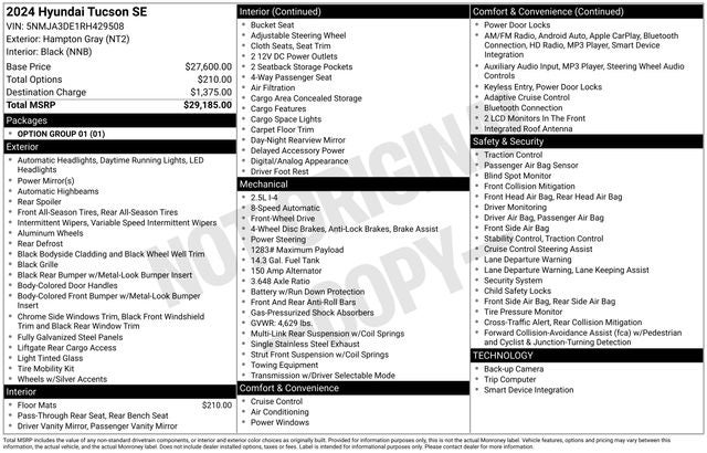 2024 Hyundai Tucson SE