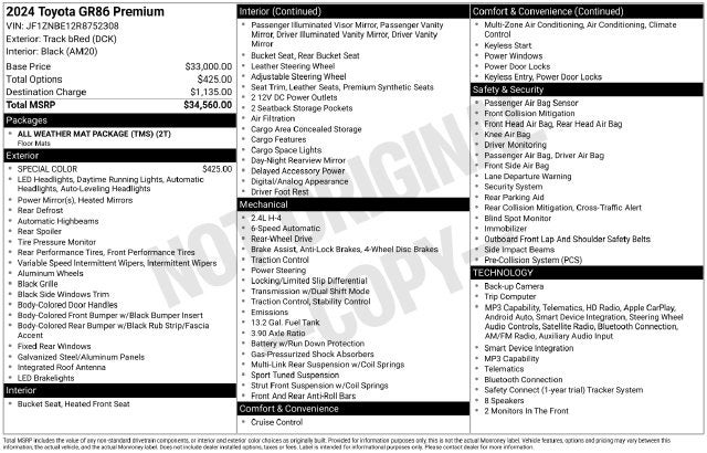 2024 Toyota GR86 Premium