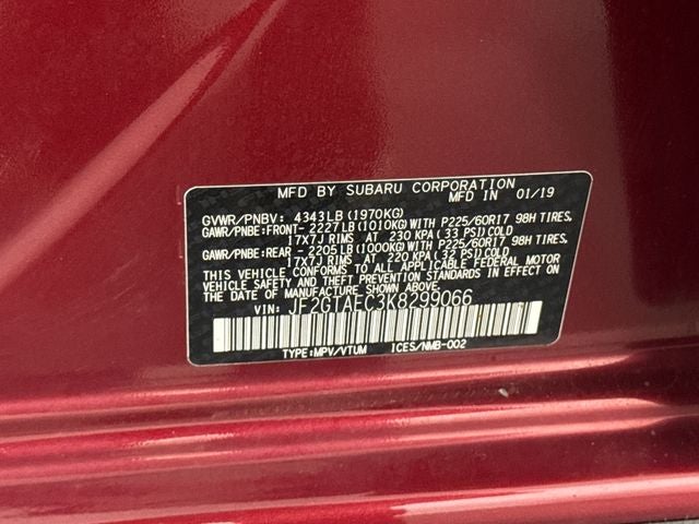 2019 Subaru Crosstrek 2.0i Premium