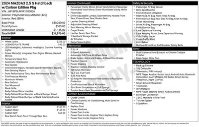 2024 Mazda Mazda3 2.5 S Carbon Edition