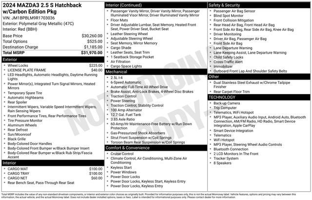 2024 Mazda Mazda3 2.5 S Carbon Edition