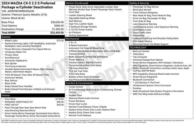 2024 Mazda Mazda CX-5 2.5 S Preferred Package