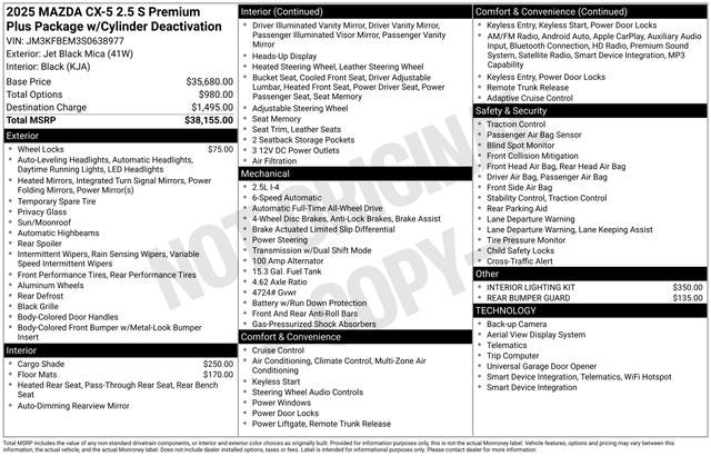 2025 Mazda Mazda CX-5 2.5 S Premium Plus Package