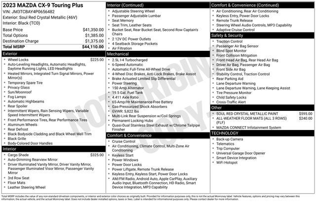2023 Mazda Mazda CX-9 Touring Plus