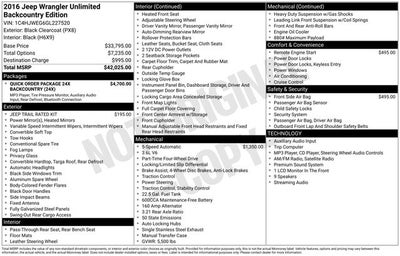 2016 Jeep Wrangler Unlimited Sahara