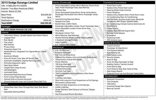 2015 Dodge Durango Limited