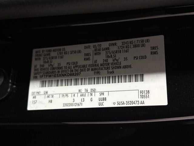 2022 Ford F-150 Lariat