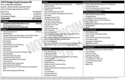 2019 Dodge Grand Caravan SE