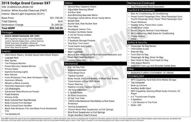 2018 Dodge Grand Caravan SXT
