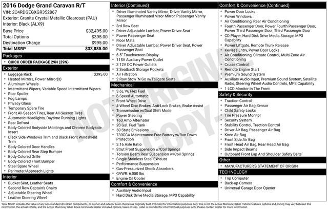 2016 Dodge Grand Caravan R/T