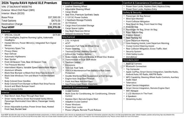 2026 Toyota RAV4 XLE Premium