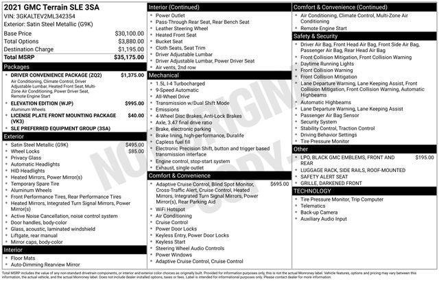 2021 GMC Terrain SLE