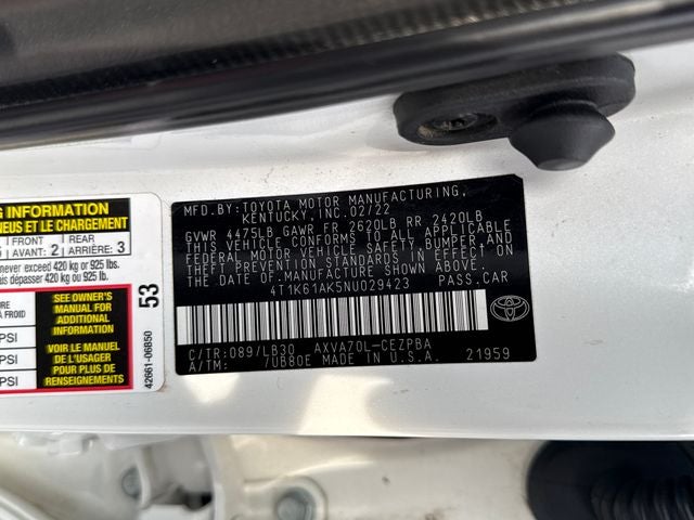 2022 Toyota Camry XSE