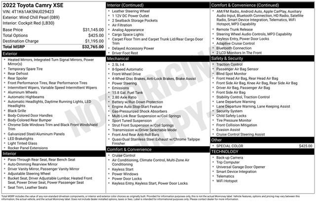 2022 Toyota Camry XSE