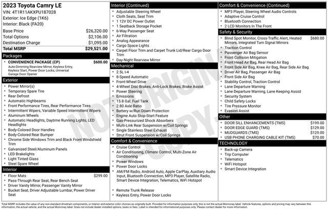 2023 Toyota Camry LE