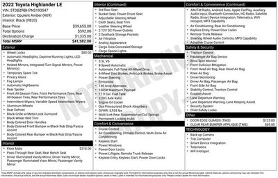 2022 Toyota Highlander LE