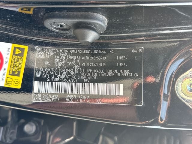 2018 Toyota Highlander Hybrid Limited Platinum
