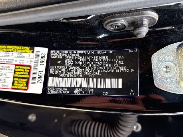 2012 Toyota Sequoia Platinum