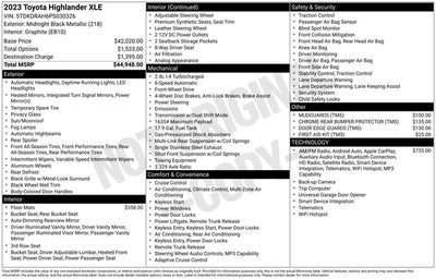 2023 Toyota Highlander XLE