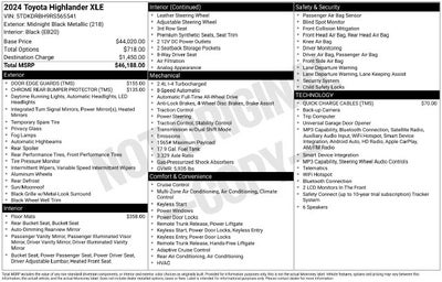 2024 Toyota Highlander XLE