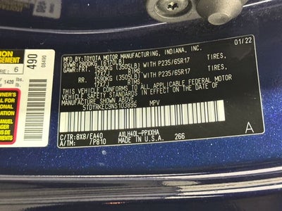 2022 Toyota Sienna XLE 7 Passenger