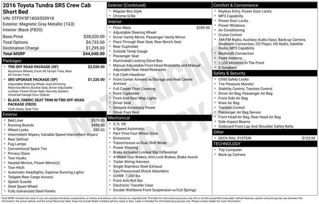 2016 Toyota Tundra SR5 CrewMax