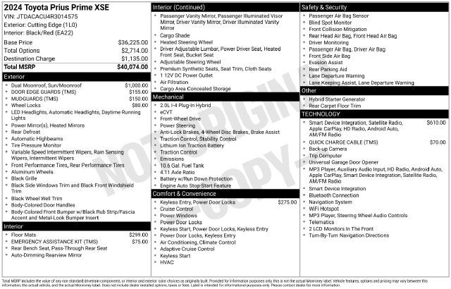 2024 Toyota Prius Prime XSE