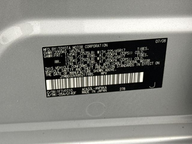 2008 Toyota RAV4 Base