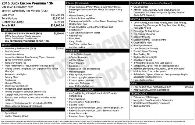 2016 Buick Encore Premium