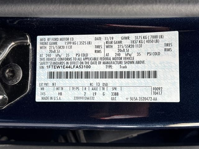 2020 Ford F-150 Lariat