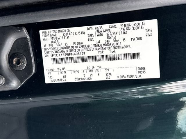 2015 Ford F-150 Lariat