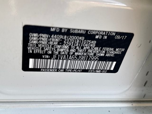 2018 Subaru WRX Base