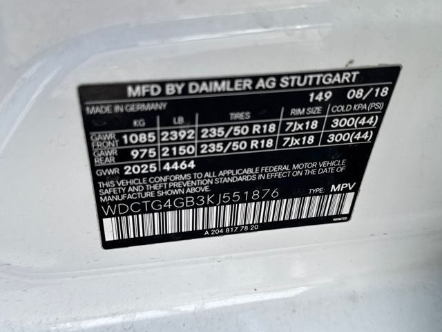 2019 Mercedes-Benz GLA GLA 250 4MATIC®